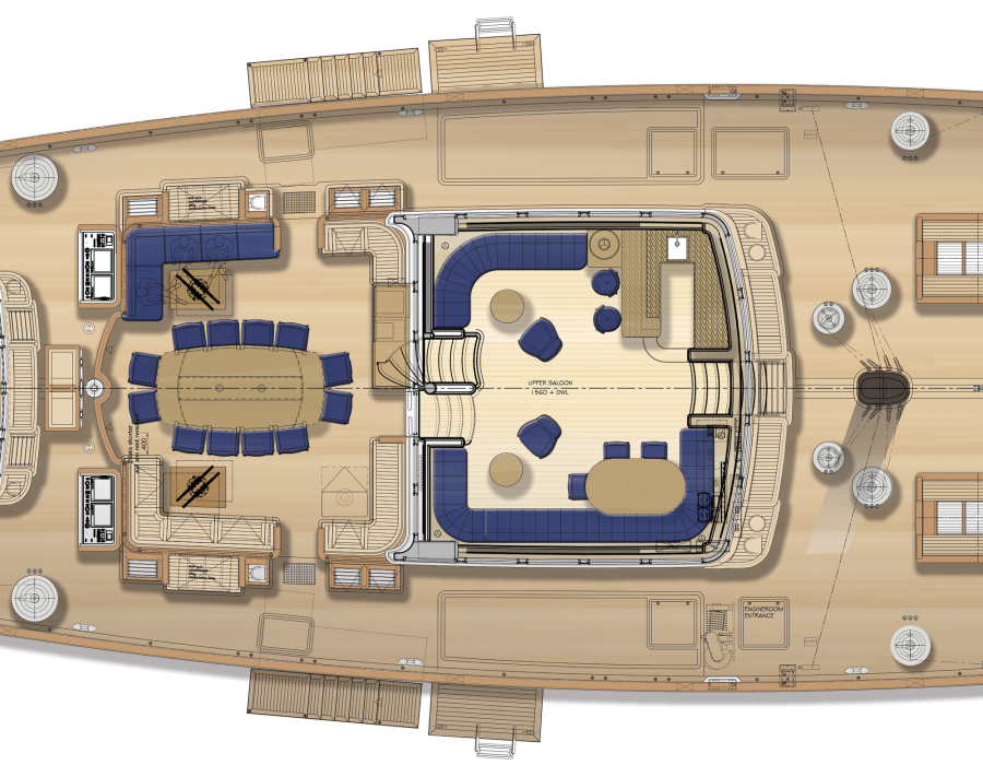 Athos layout after Huisfit main cockpit and deckhouse resize